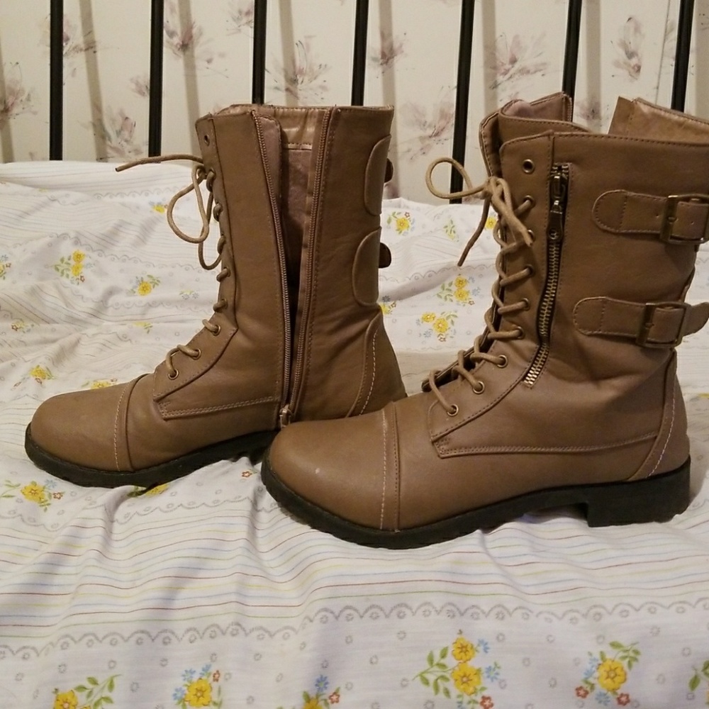 Combat styled boots